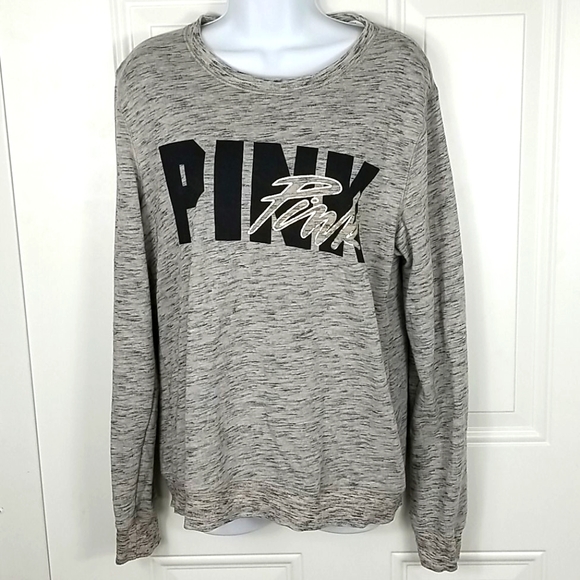 PINK Victoria's Secret Tops - Women's Medium V.S. Pink Backless Gray Sweatshirt